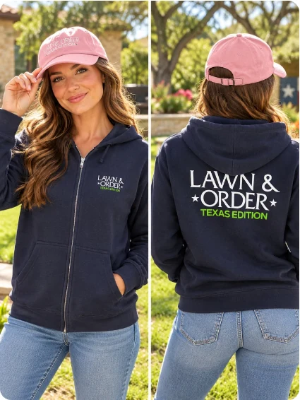 Lawn & Order Texas Edition Fleece Zip-Hoodie