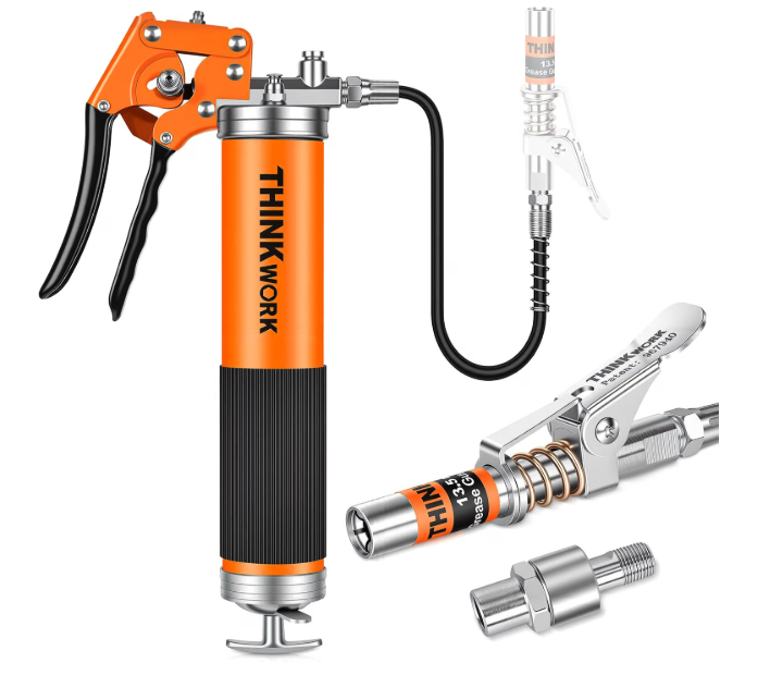 THINKWORK 8000 PSI pistol grip grease gun kit